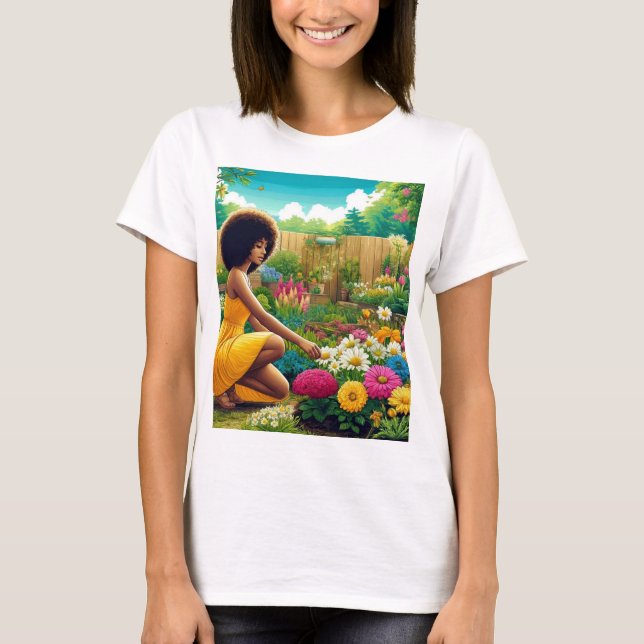 Camiseta Dia de Jardinagem Joyful (Frente)