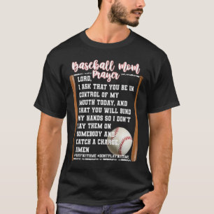 Camiseta Dia de Jogo de Oração da Mamãe Bysebyll Softbyl Cr