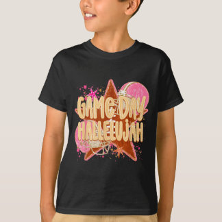 Camiseta Dia de jogo engraçado hallelujah rosa futebol femi