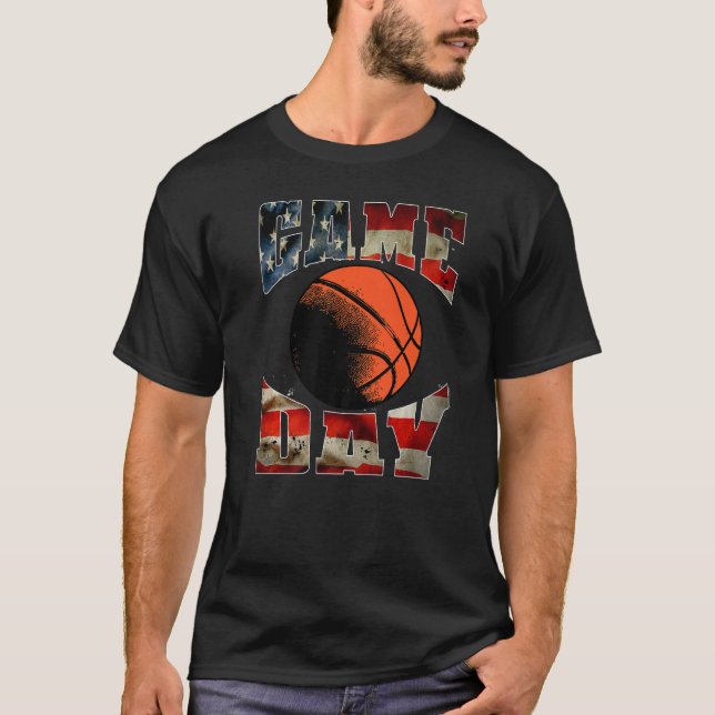 Camiseta Dia de Jogo Eu Adoro Basquete (Frente)
