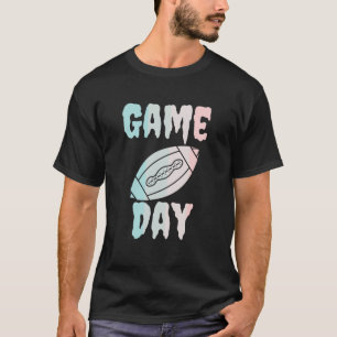 Camiseta Dia de jogo, texto de futebol fantástico vintage b