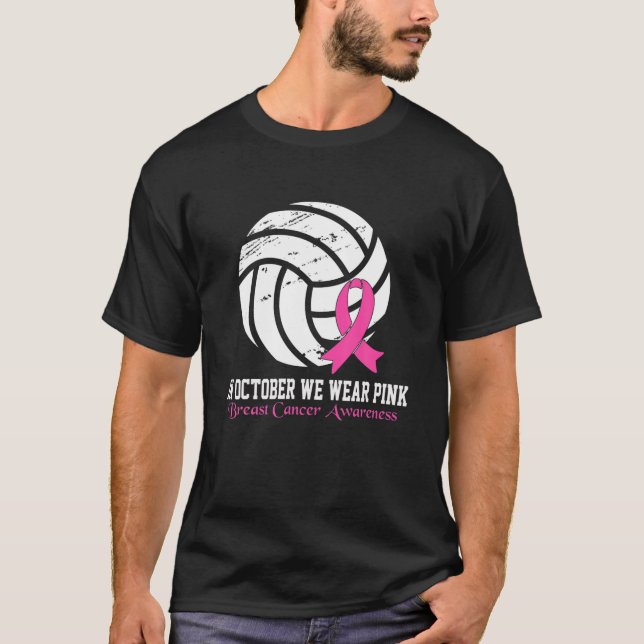 Camiseta Dia de Jogo Víbula Cancer de Mama Consciência Rosa (Frente)