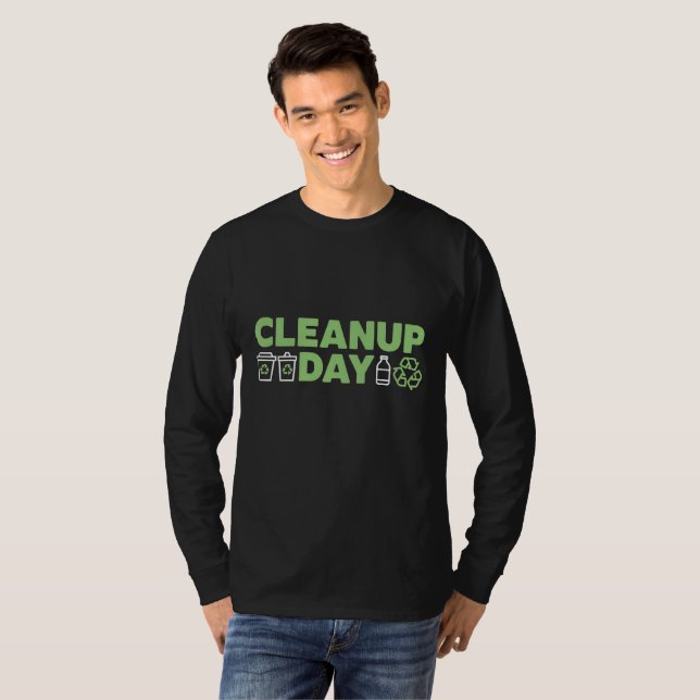 Camiseta Dia de Limpeza Ecológico (Frente Completa)