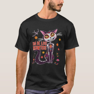 Camiseta Dia de Los Meowtos Muertos Pelos Cães De Açúcar