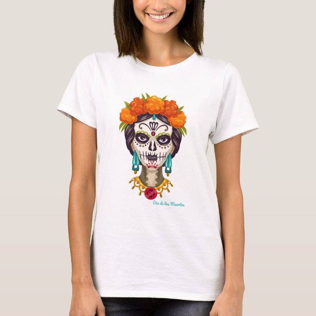 Camiseta Dia de Los Muertos Catrina (Frente)
