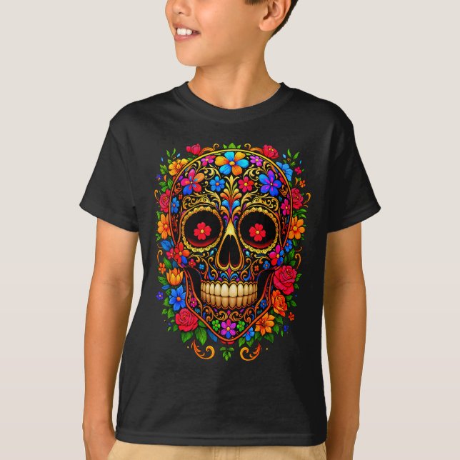 Camiseta Dia De Los Muertos Costume Day Of The Dead Sugar S (Frente)