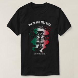 Camiseta Dia de los Muertos do Cavaleiro do Esqueleto Morto