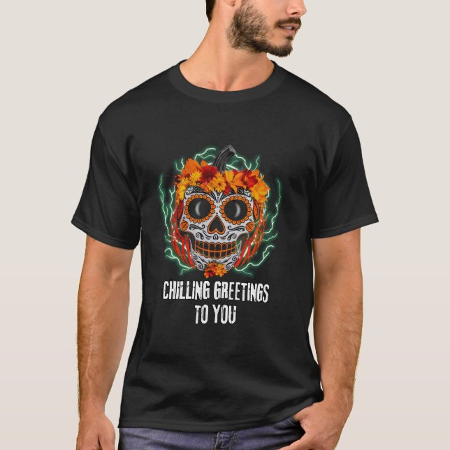 Camiseta Dia de los Muertos do Céu de Açúcar Morto (Frente)