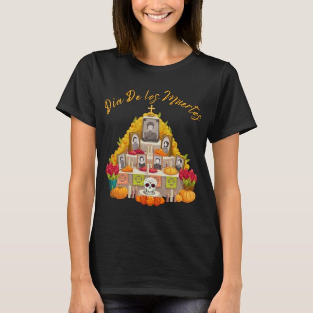 Camiseta Dia De Los Muertos Do Morto Altar (Frente)
