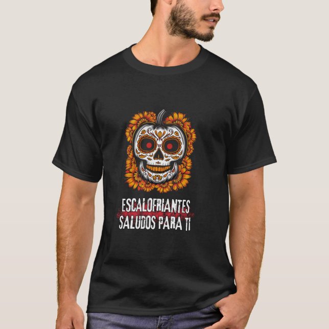 Camiseta Dia de los Muertos do Shir do Calavera T Morto (Frente)