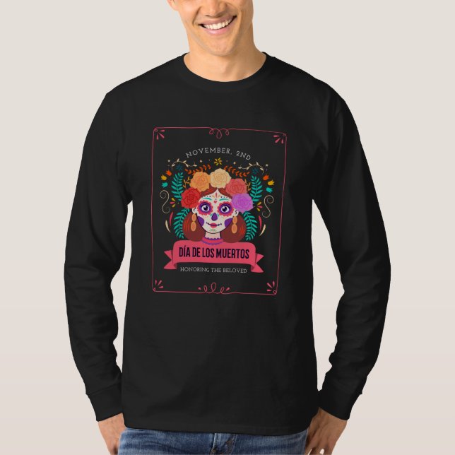 Camiseta Dia de los muertos dos mortos (Frente)