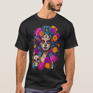Camiseta Dia De Los Muertos Mexican Day Of The Dead Sugar