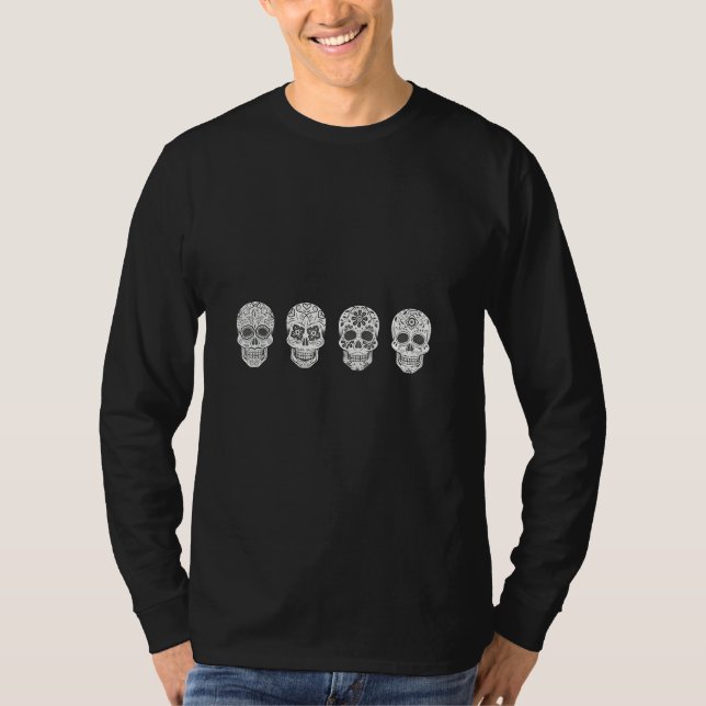 Camiseta Dia De Los Muertos Mexico Sugar Skull 1 (Frente)