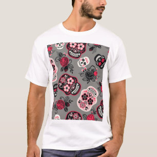 Camiseta Dia de los Muertos: Padrão Vintage