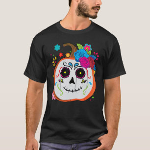 Camiseta Dia De Los Muertos Pumpkin Dia das Crianças Mortos