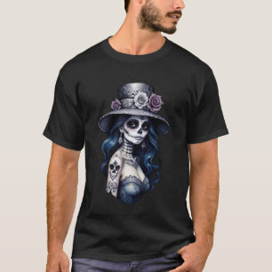 Camiseta Dia de Los Muertos - Retrato de Calavera La Catrin