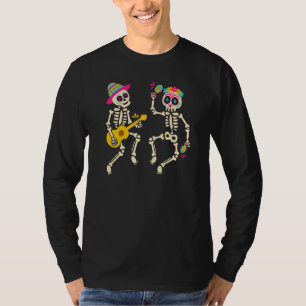 Camiseta Dia De Los Muertos Skeleton Dancing Skull Day Of T