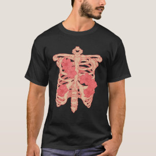 Camiseta Dia De Los Muertos Skeleton Ribcage Halloween