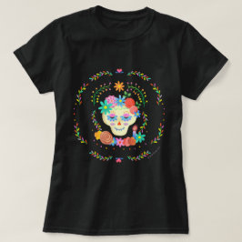 Camiseta Día de los Muertos Sugar Skull Design