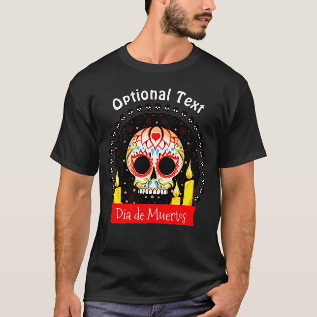Camiseta Dia de los Muertos Sugar Skull Halloween (Frente)