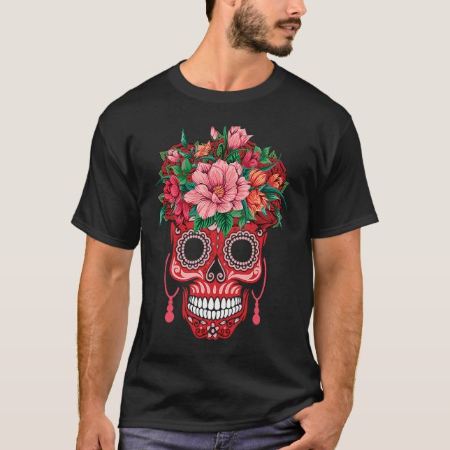Camiseta Dia De Los Muertos Valentines Day (Frente)