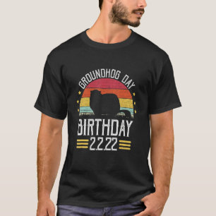Camiseta Dia de Marmota Retroativo Aniversário 2 2 2 Festa 