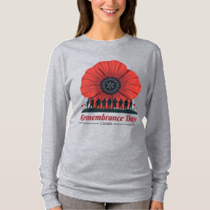 Camiseta Dia de Memória do Canadá - Honrando Veteranos