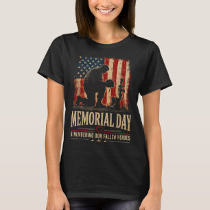 Camiseta Dia de memorial lembrando dos heróis caídos soldad