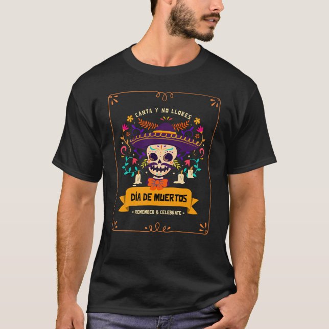 Camiseta Dia de mortos Crânio dia dos mortos (Frente)