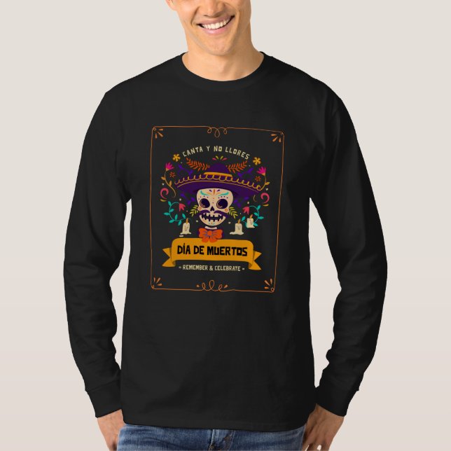 Camiseta Dia de muertos - dia do crânio dos mortos (Frente)