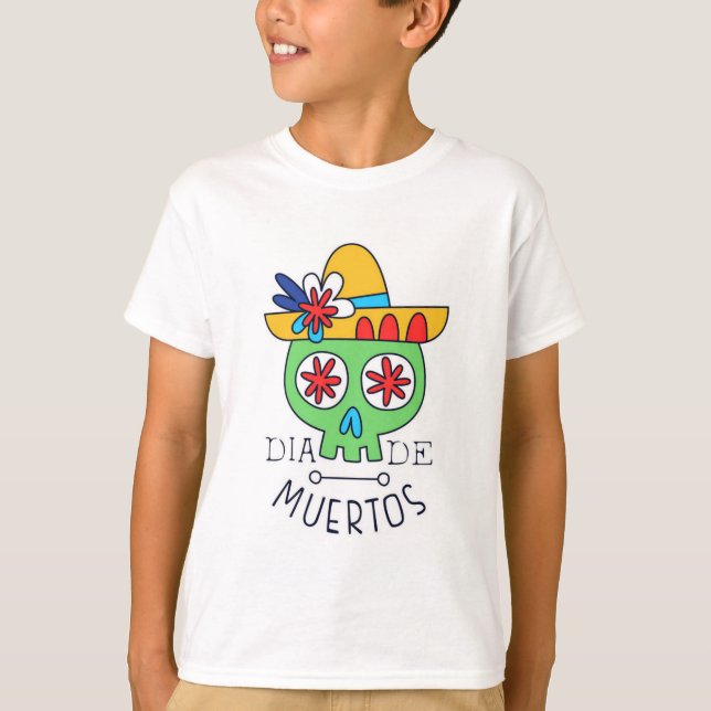 Camiseta Dia De Muertos - Dia do design Morto (Frente)