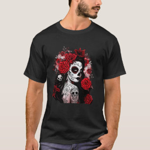 Camiseta Dia De Muertos La Catrina Dia Dos Mortos Caveira D