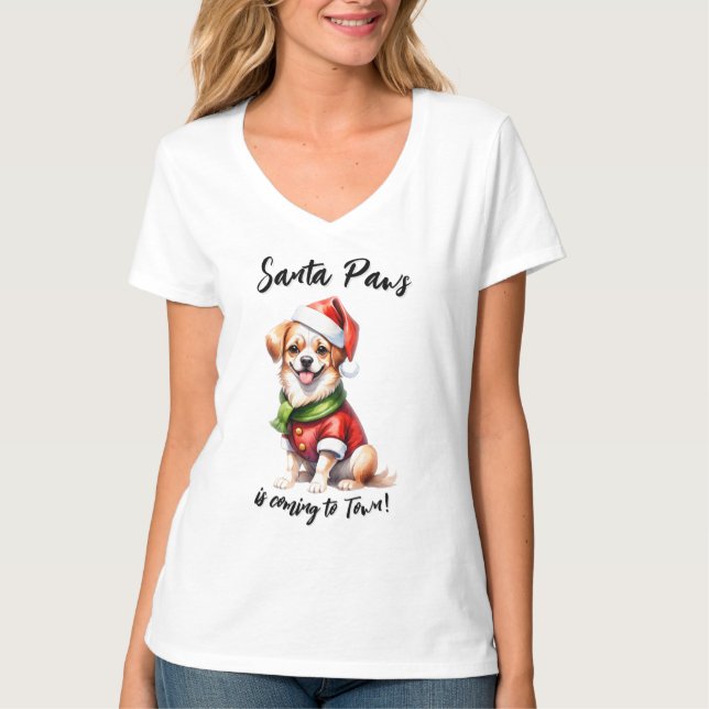 Camiseta Dia de Natal Veste o Pai Natal (Frente)