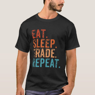 Camiseta Dia de Negociação de Bolsa de Valores Repetitivos