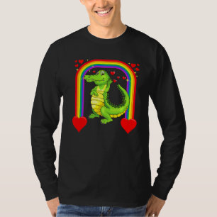 Camiseta Dia de os namorados 2021 Crocodilo Alligator Kids 
