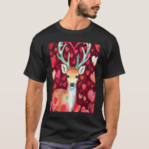Camiseta Dia de os namorados Amor Coração Coração Namorada 