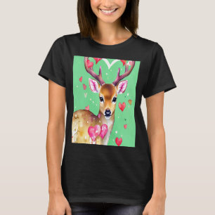 Camiseta Dia de os namorados Amor Coração Coração Namorada