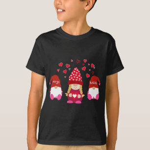 Camiseta Dia de os namorados Amor Gnomos Sem Limites Engraç