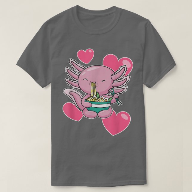 Camiseta Dia de os namorados Axolotl (Frente do Design)