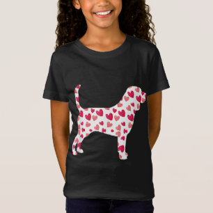 Camiseta Dia de os namorados Beagle Hearts Puppy Dog Lover
