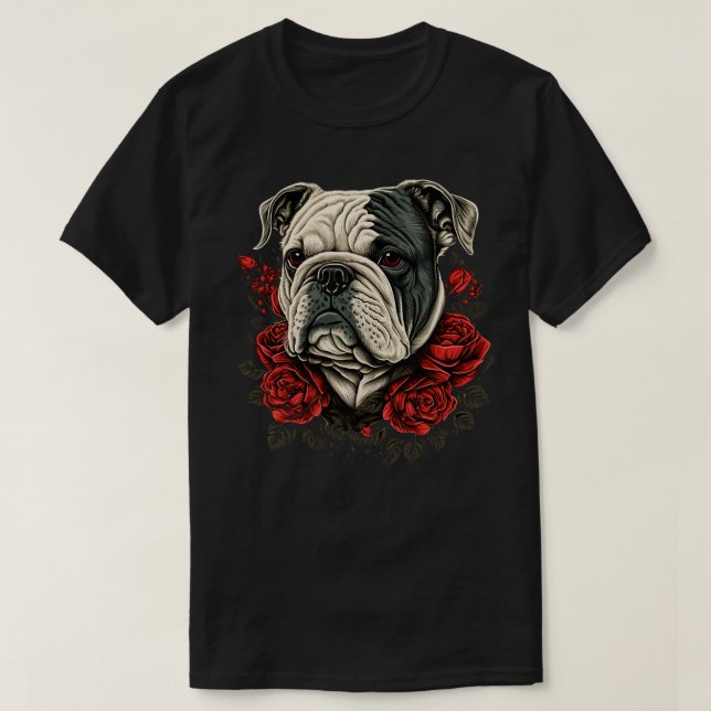 Camiseta Dia de os namorados Bulldog 3 (Frente do Design)