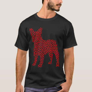 Camiseta Dia de os namorados Bulldog Francês