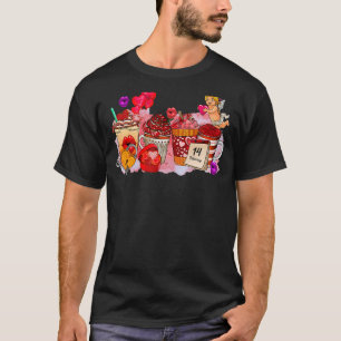 Camiseta Dia de os namorados Café Casal Bebida Adora Cho Ro