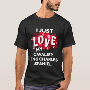 Camiseta Dia de os namorados Cavalier King Charles Spaniel 