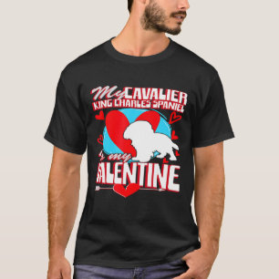 Camiseta Dia de os namorados Cavalier King Charles Spaniel 
