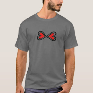 Camiseta Dia de os namorados Coração Eu Te Amo Sinal Golpe