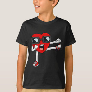 Camiseta Dia de os namorados Coração Karate Kick Divertimen