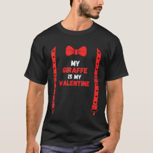 Camiseta Dia de os namorados Cuida Minha Girafa É Minha Nam