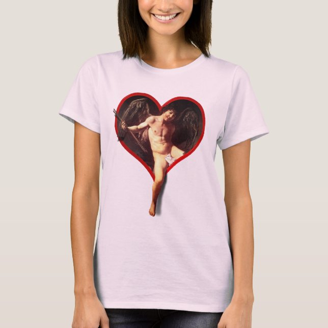 Camiseta Dia de os namorados Cupido de Caravaggio (Frente)