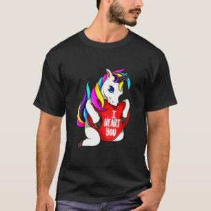 Camiseta Dia de os namorados de Cavalo Unicorn